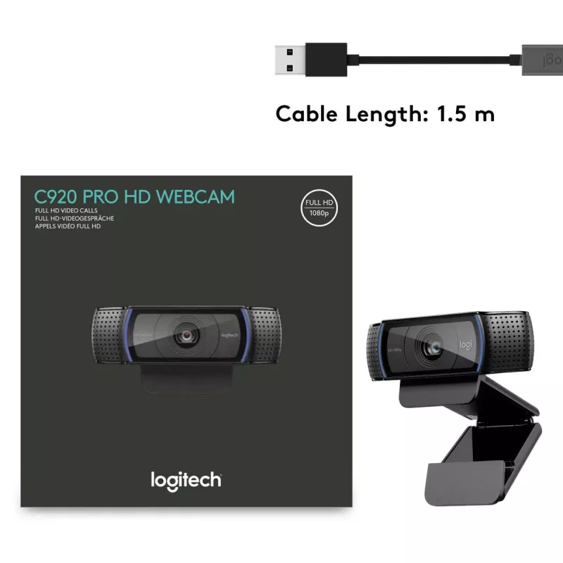 LOGITECH C920 HD Pro-webcam - USB