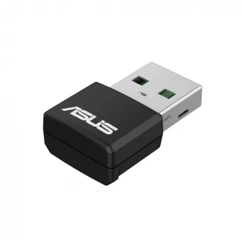 Netwerkadapter ASUS USB-AX55 Nano AX1800 Wi-Fi 6 dualband USB-WLAN-adapter, 1800 Mbps, zwart