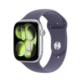 APPLE Watch Series 11 GPS 46mm zilveren aluminium behuizing met paarse nevel sportband S/M
