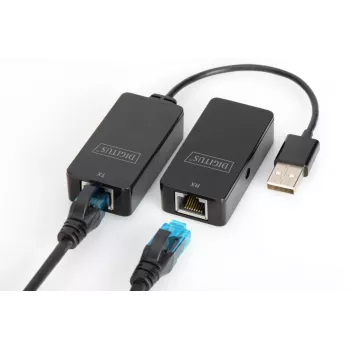 DIGITUS USB-extender USB 2.0 voor gebruik met Cat5/5e/6-kabel (UTP STP of SFT) tot 50 m