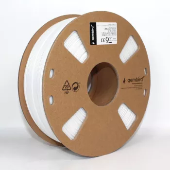 GEMBIRD ABS-filament – wit – 1,75 mm – 1 kg