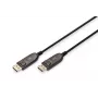 DIGITUS DisplayPort AOC hybride glasvezelkabel M/M UHD 8K@60Hz, CE, zwart 15m
