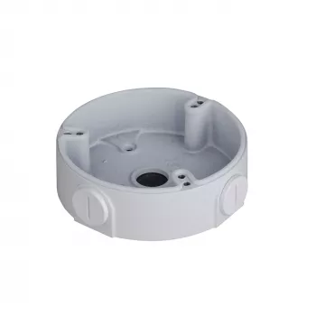 Aansluitdoos DAHUA PFA136 — wit, 1/2 inch schroefdraad, Ø11 cm, hoogte 33,5 mm, max. belasting 1 kg