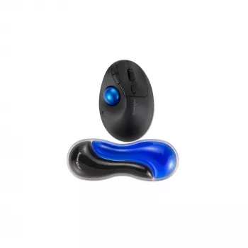 Kensington K62439WW Slim Duo Gel polssteun voor muis/trackball, 192 x 72 x 22 mm, blauw