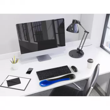 Kensington K62441WW Slim Duo Gel polssteun voor toetsenbord, 490 x 95 x 18 mm, blauw