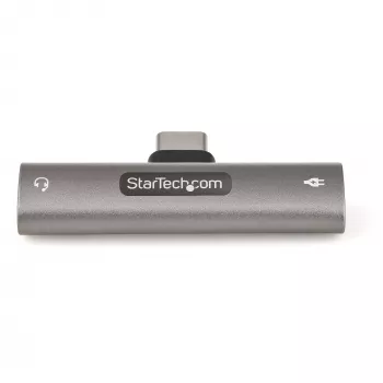 StarTech.com CDP235APDM USB-C audio- en laadadapter met 3,5 mm TRRS koptelefoon-/headsetaansluiting en 60 W USB-C Power Delivery-doorvoerlading, voor telefoon/tablet/laptop