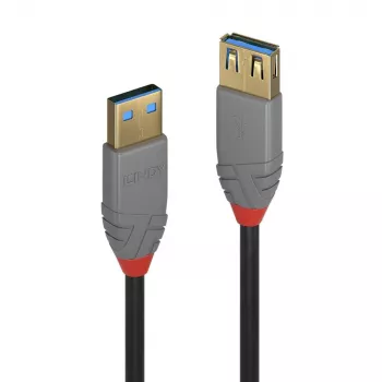 Lindy 1 m USB 3.2 Type-A verlengkabel, 5Gbit/s, Anthra Line