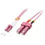 Glasvezelkabel Lindy 46360 1 m OM4 LC naar SC, 50 µm kern, roze