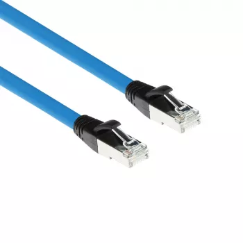 Netwerkkabel ACT Industrial 3,00 m RJ45-stekker naar RJ45-stekker Cat6A zwart blauw