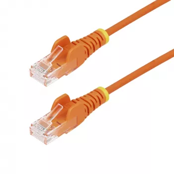 StarTech.com 3 m oranje slanke CAT6 ethernetkabel, rastnasbescherming, 100 W PoE, UTP, LSZH, 28AWG puur blank koperdraad, slanke RJ45 netwerk-patchkabel met trekontlasting, individueel getest