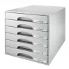 Leitz ladekast Plus 6 laden, 6 lade(n), kunststof, grijs, 287 x 363 x 270 mm