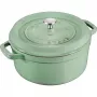 Staub ronde gietijzeren stoofpot 5,2 L, mint – La Cocotte 26 cm
