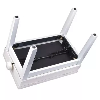 V-TONE ŁAWA 2 WH - pianokruk met opbergvak en hoogteverstelling, wit