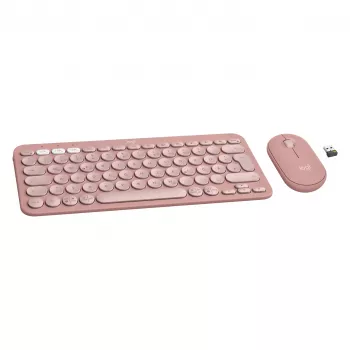 Logitech Pebble 2 Combo toetsenbord muis inclusief universele RF Wireless + Bluetooth QWERTZ Duits roze (920-012205)