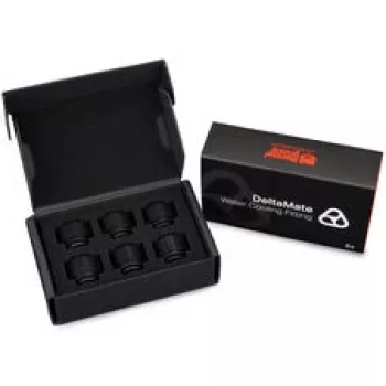 Thermal Grizzly Thermal Interface Fitting DeltaMate Fitting HT16 zwart (6-pack)