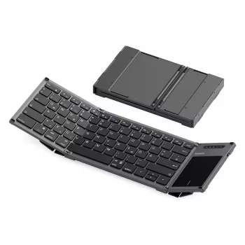 Inateck KB06101_STEEL GRAY toetsenbord Home RF draadloos + Bluetooth QWERTZ Engels zwart