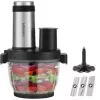 Keukenmachine Concept RM3300 met 2-L glazen kom, zwart, roestvrijstalen behuizing, 220–240 V