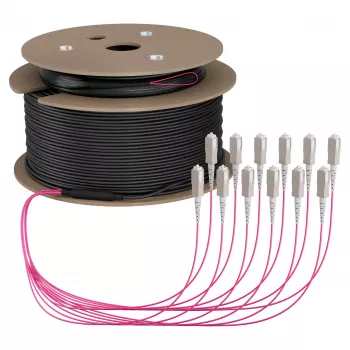 EFB trunkkabel U-DQ(ZN)BH OM4 12G (1x12) SC-SC 80m Dca LSZH