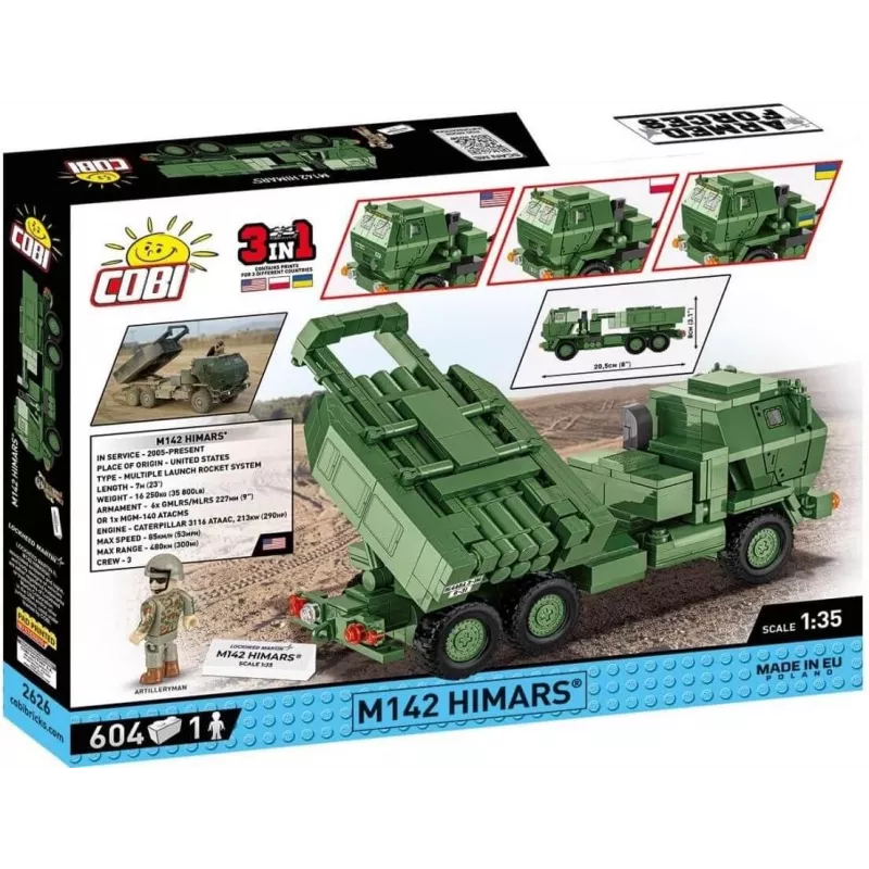 COBI 2626 Armed Forces M142 HIMARS bouwset, 604 stuks