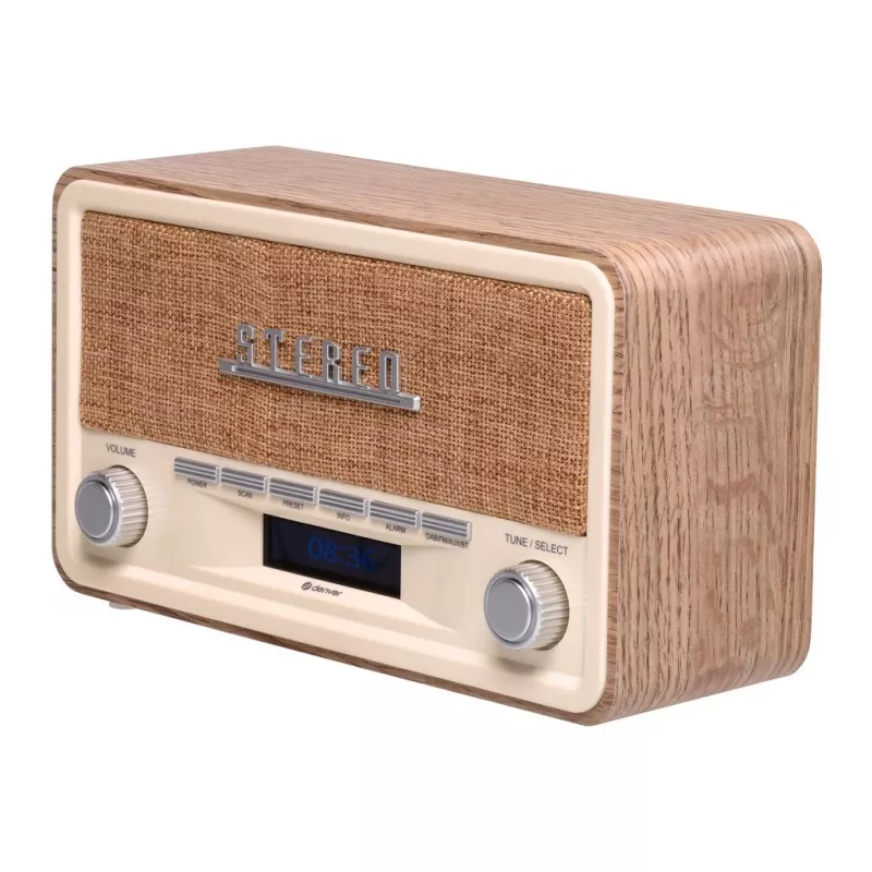 Denver DAB-18LW DAB+/FM retroradio, Bluetooth, lichte houtlook