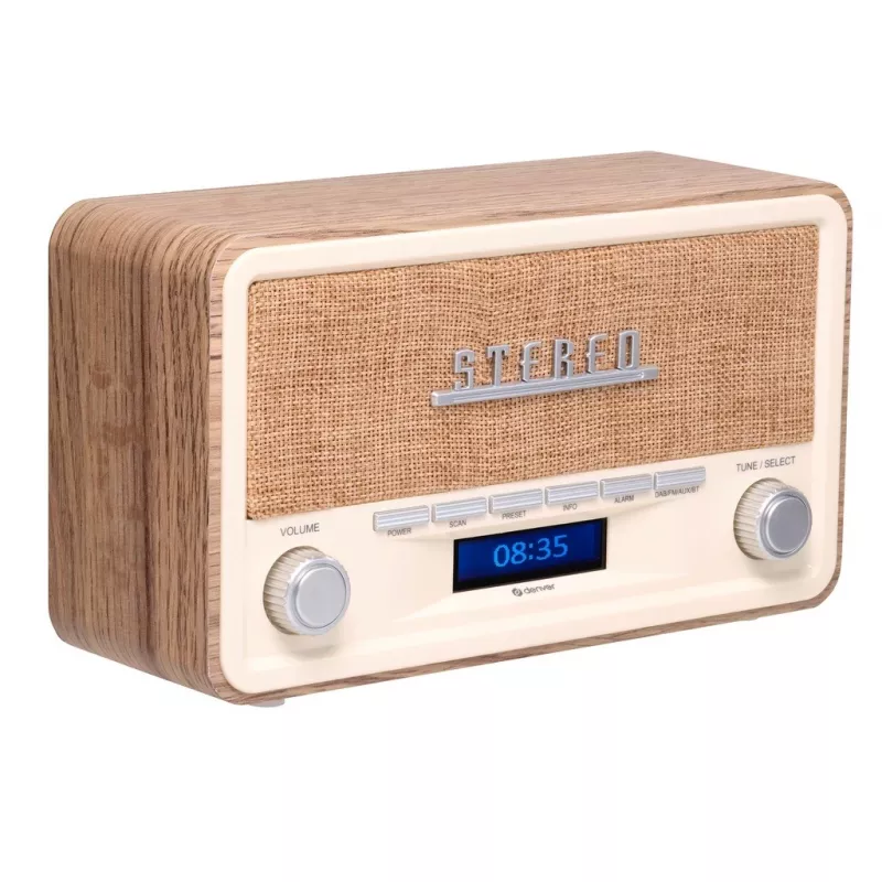Denver DAB-18LW DAB+/FM retroradio, Bluetooth, lichte houtlook