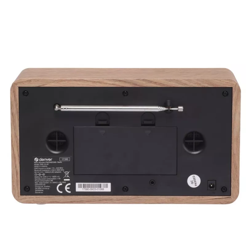 Denver DAB-18LW DAB+/FM retroradio, Bluetooth, lichte houtlook