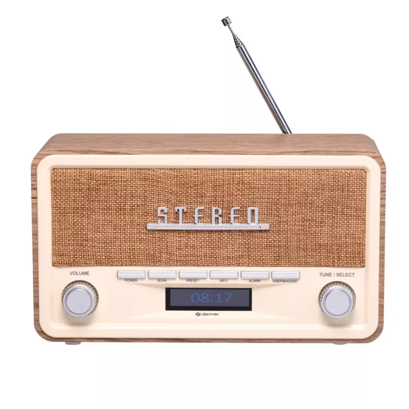 Denver DAB-18LW DAB+/FM retroradio, Bluetooth, lichte houtlook