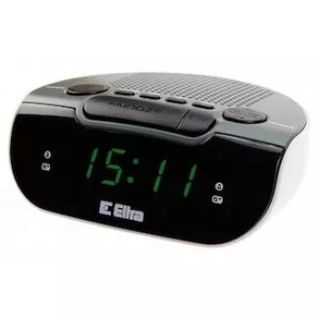 Radiowekker met LED-alarm, Eltra, 127x53x98 mm, grijs/wit