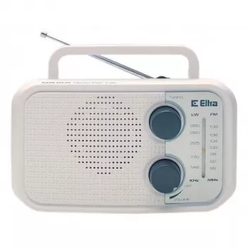Radio Eltra DANA wit – draagbare analoge radio, compact tafelmodel