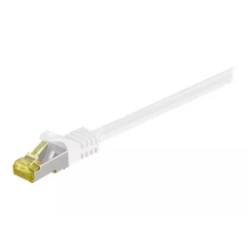 Wentronic Goobay Cat.7 raw cable patchkabel, S/FTP (PiMF), wit, 0,25 m - LSZH halogeenvrij, koper, RJ45-stekker (91089)