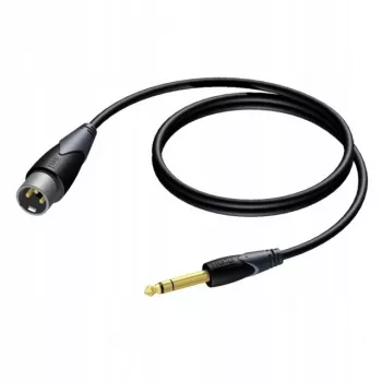 Procab XLR-stekker naar 6,3 mm (1/4 inch) jackstekker stereokabel 1,5 m