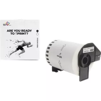 TB Print TBEB-DK22243 labelrol voor Brother, 102 mm x 30,48 m, zwart op wit