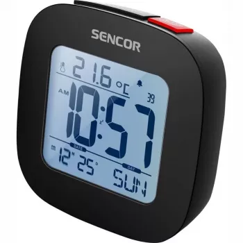 Sencor SDC 1200 B wekker met alarmfunctie, zwart