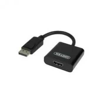 Unitek Y-5118DA DisplayPort-naar-HDMI-adapter M/V, 0,1 m, Full HD 1920x1200, zwart