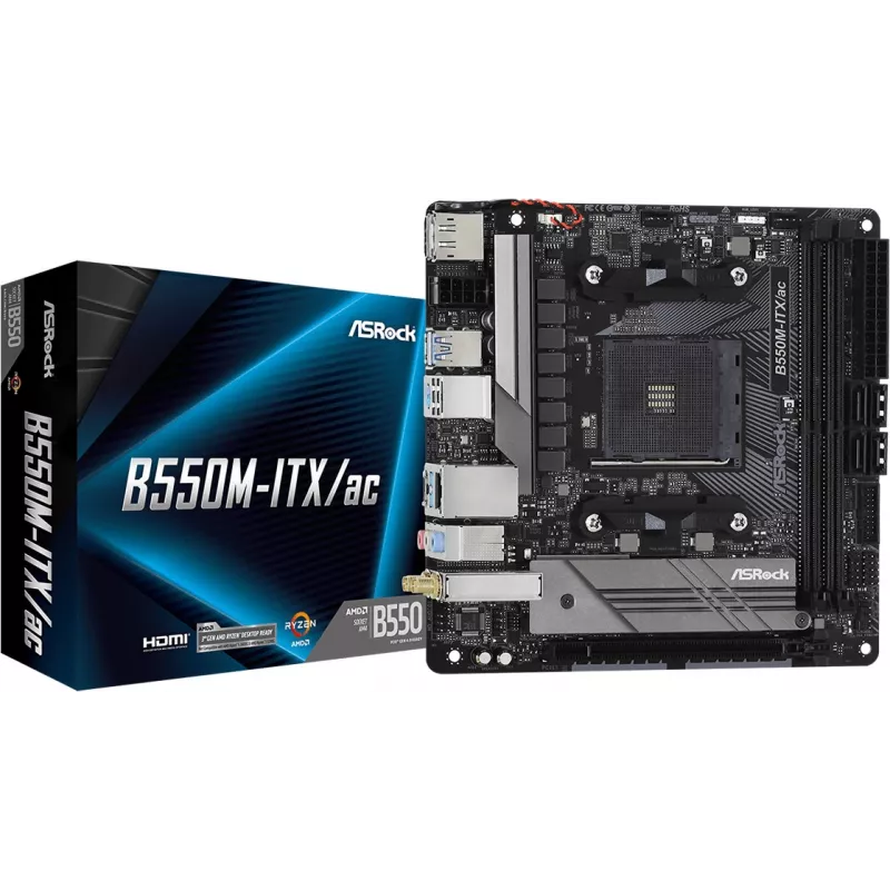 ASRock B550M-ITX/ac moederbord AMD B550 Socket AM4 Mini ITX