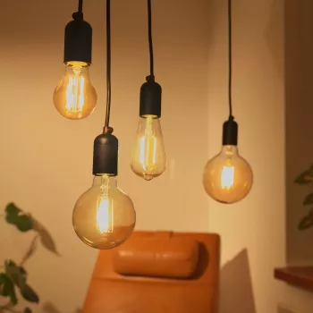 Slimme gloeilamp Denver LBF-404 Wi-Fi zwart transparant energieklasse F