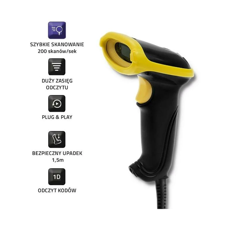 Handbarcodeleser Qoltec 50860