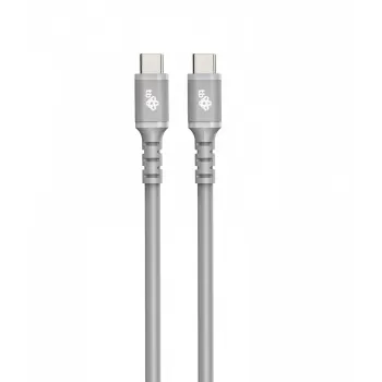 USB C - USB C kabel 1 m. silicone grijs