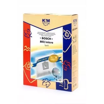 Stofzuigerzakken 4 stuks van km, model KM-B02 — vervangende microfilterzakken voor compatibele stofzuigers (beschadigde verpakking)