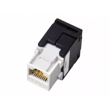 Alantec MB001 RJ45 keystone-module, gereedschapsloos, UTP Cat5e, zwart/wit