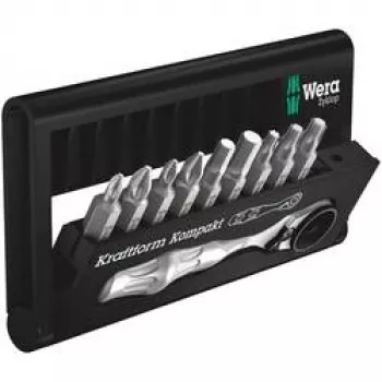 Wera 05057418001 Bit-Check 10 Zyklop Mini BiTorsion 1 bitset, 10 stuks, Phillips, Pozidriv