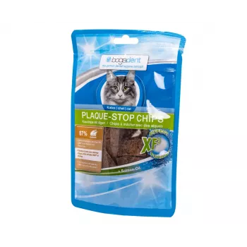 bogar Bogadent Plaque-stop Chips kip 50 g — tandverzorgingstraktatie voor volwassen katten, graan- en glutenvrij