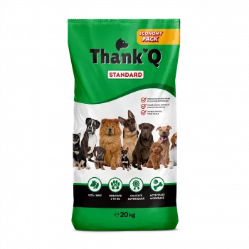 Droogvoer voor honden HURTOWNIA KARM THANK'Q Standard Beef 20 kg — volwassen, 18% proteïne, 7% vet, 7% as, 3% ruwe vezel