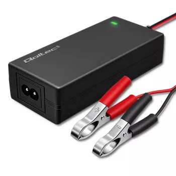 Qoltec automatische acculader AGM GEL STD 12V 4A 48W LED kabel 1,8m