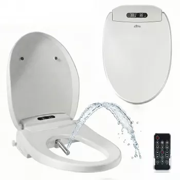 MEDIA-TECH Smart Toilet Seat MT5705 Elektronische Bidet met verwarmde zitting, warmwaterwas, droger, geurneutralisator, nachtlampje, afstandsbediening