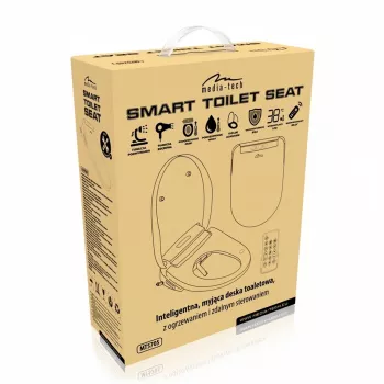 MEDIA-TECH Smart Toilet Seat MT5705 Elektronische Bidet met verwarmde zitting, warmwaterwas, droger, geurneutralisator, nachtlampje, afstandsbediening