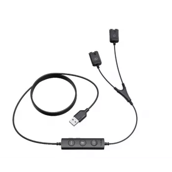 Yealink USB/QD trainer-kabel voor YHS-serie (USB naar QD) - zwart