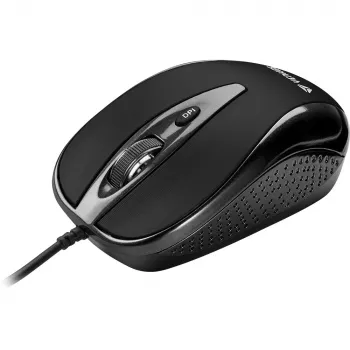 YENKEE YMS 1025 BK QUITO USB-kabelmuis, optisch, 1000 DPI, 4 toetsen, zwart