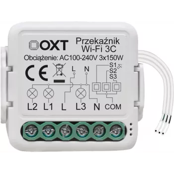 OXT T224 mini-WiFi-relaismodule 4-kanaals Tuya Smart Life droog contact 10A/kanaal