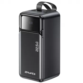 AWEI PA-106 powerbank 50000mAh 22.5W PD 3xUSB-C zwart
